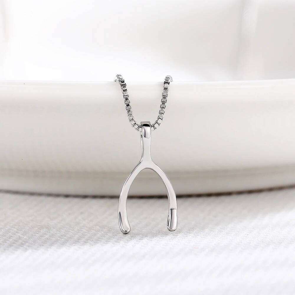 CAOSHI Exquisite Women's Wishbone Pendant Necklace Silver Color Engagement Party Jewelry Sweet Temperament Gifts Hot Selling H260312