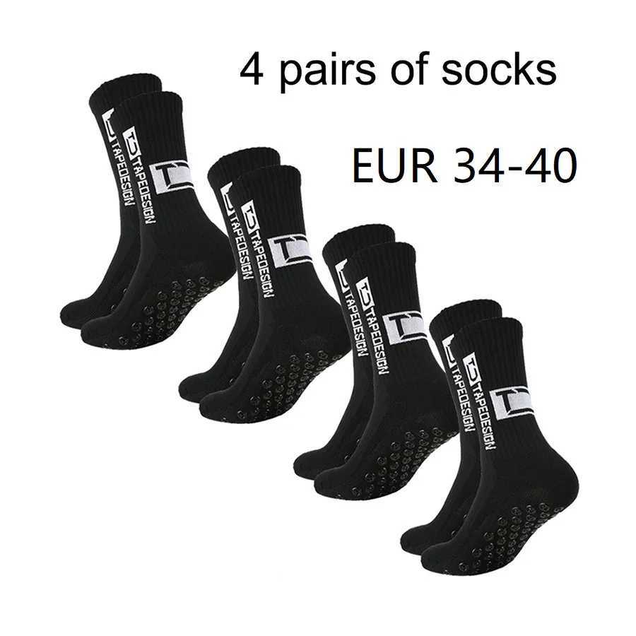 4 pairs of new TC mid tube glued football socks for sports training and competition non slip and breathable socks D260313