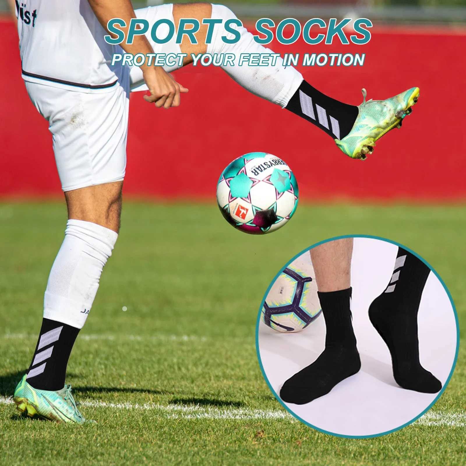 1/3 pairs of socks football socks mens anti slip hospital yoga anti slip training sports socks D260313