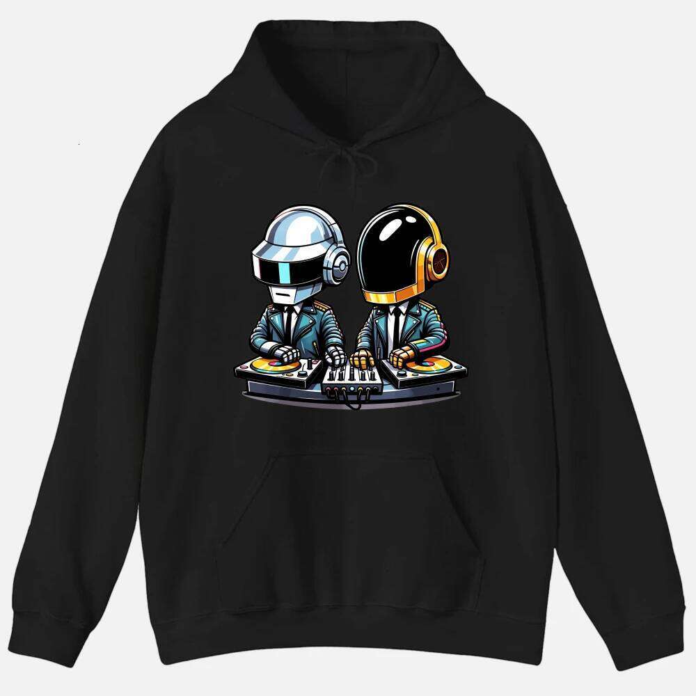 D-Daft Punk Men Long Sleeve Graphic Sweatshirt Quality Clothing Autumn Streetwear Custom Hoodie Funny Clothes Unisex Tops Plain Z260314