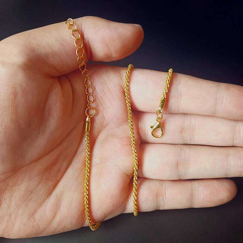 Silver Sparkling Starry For Women Jewelry 2025 Trending New Korean Fashion Women's Gold Color Chain Necklace Gift H260312