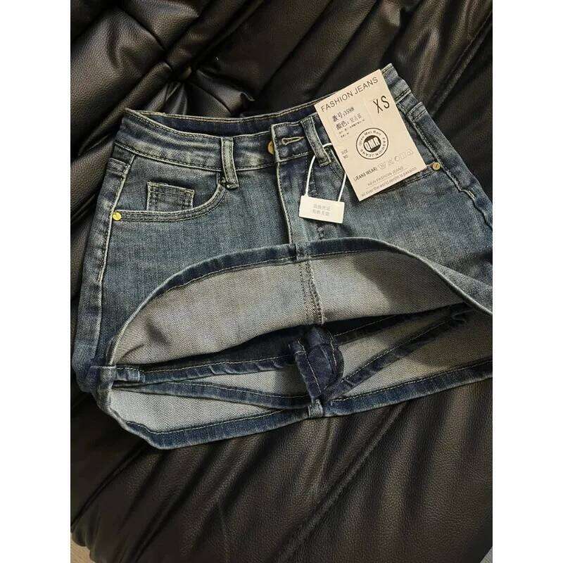 2025 Women's Blue A-line Denim Y2k Jean Shorts Skirts Harajuku 90s Vintage Mini Cowboy Skirt 2000s Fashion Clothes Summer Z260314
