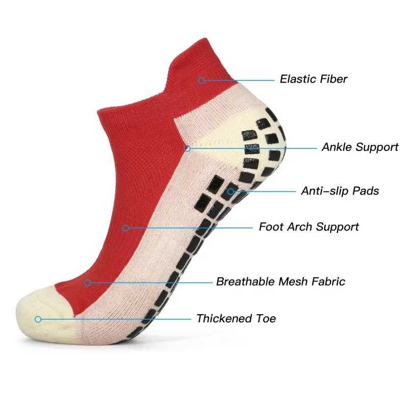 Breathable Soccer Socks Anti-slip Athletic Ankle Socks Sport Short Socks for Men Women Yoga Football Gym Cycling D260313