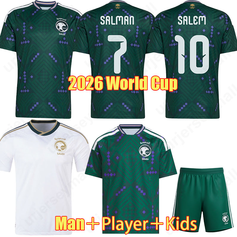 2026 Saudi Arabia Soccer jerseys 26 27 World Cup 4XL SALMAN Jersey Authentic national SALEM Saudi Arabia Football Shirts Men Kids Kit 666