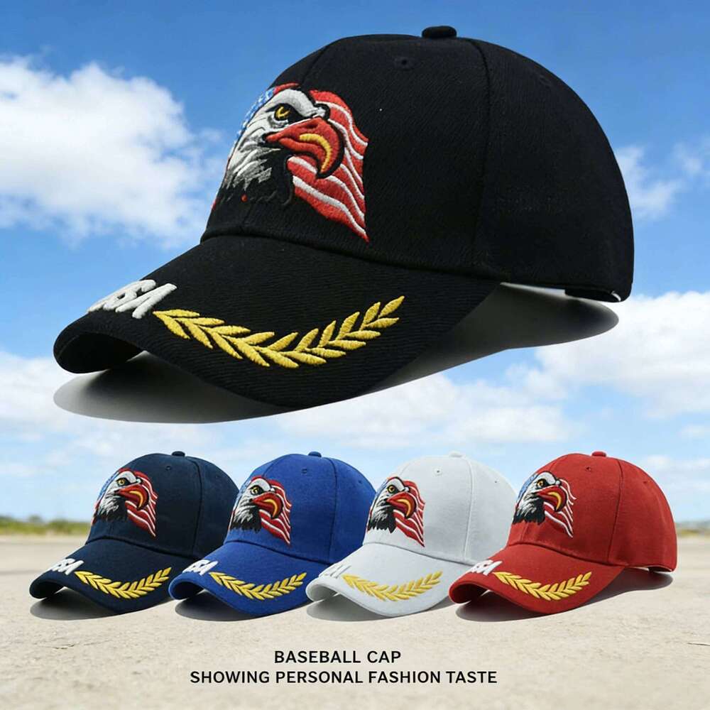 American Flag Eagle Embroidered Baseball Cap Classic Sun Protection Trucker Hat for Women Outdoor Sports Daily Wear Z260313