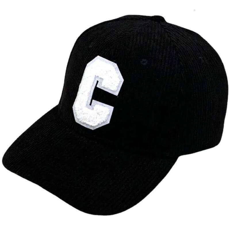 Fashion Corduroy Baseball Cap Ladies Letter C Snapback Hat Women Shopping Dress Up Adjustable Casual Caps Hip Hop Hats Z260314
