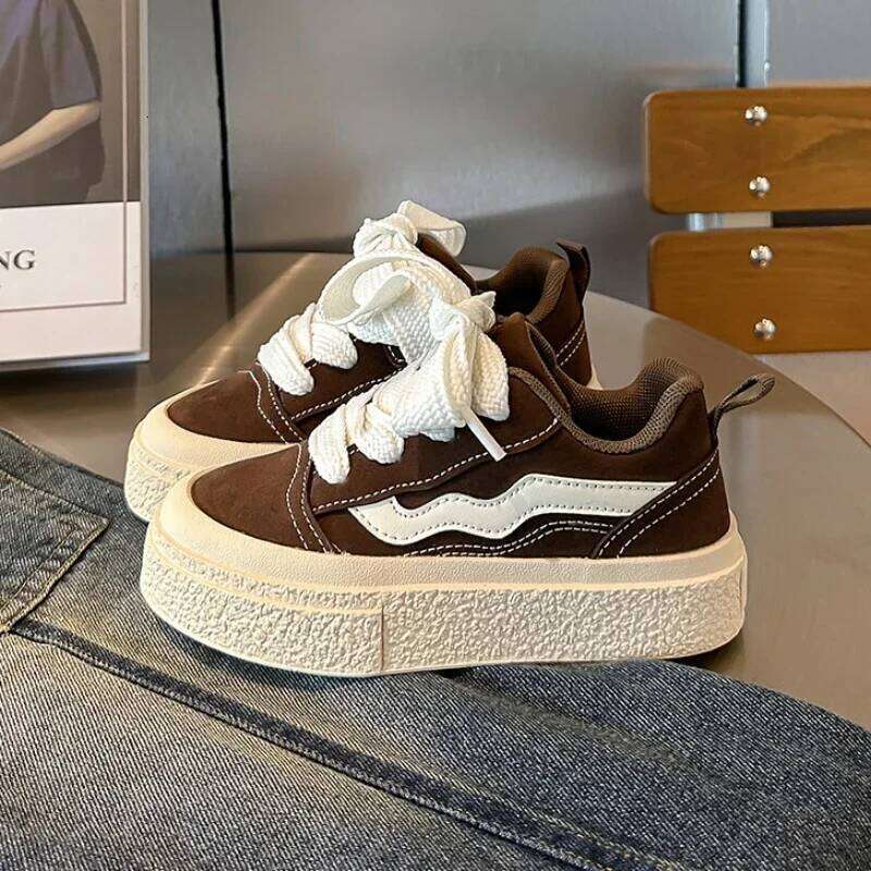 Children Striped Canvas Performance for Boys Toddler Girls Thick Bottom Platform Shoes Tennis 6-14 Y Spring Autumn 26Y0313