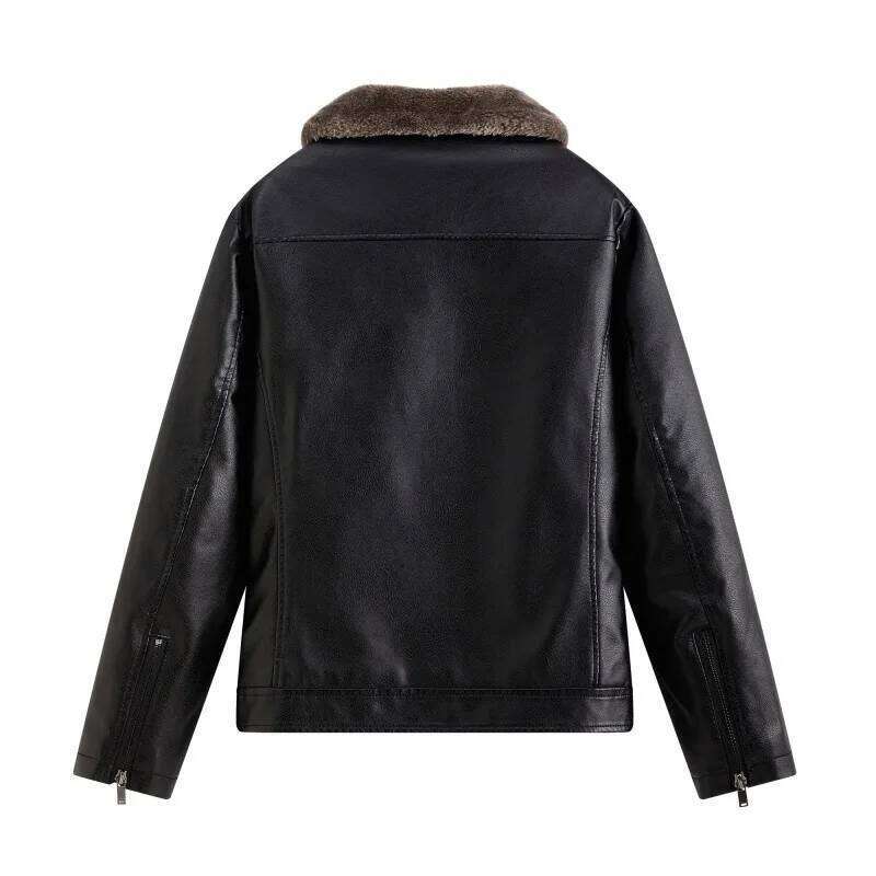 Man Plush Jacket Winter Fashion Thicken Cold-proof Windproof Male Outerwear Fur Collar Long Sleeve Business Casual Men Coat Z260313