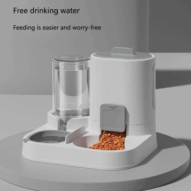 Hot Pet Feeding and Drinking Water Two-in-one Food Smooth Large-Capacity Feeding and Drinking Water Bowl Cat Food Bowl Dog Bowl H260313