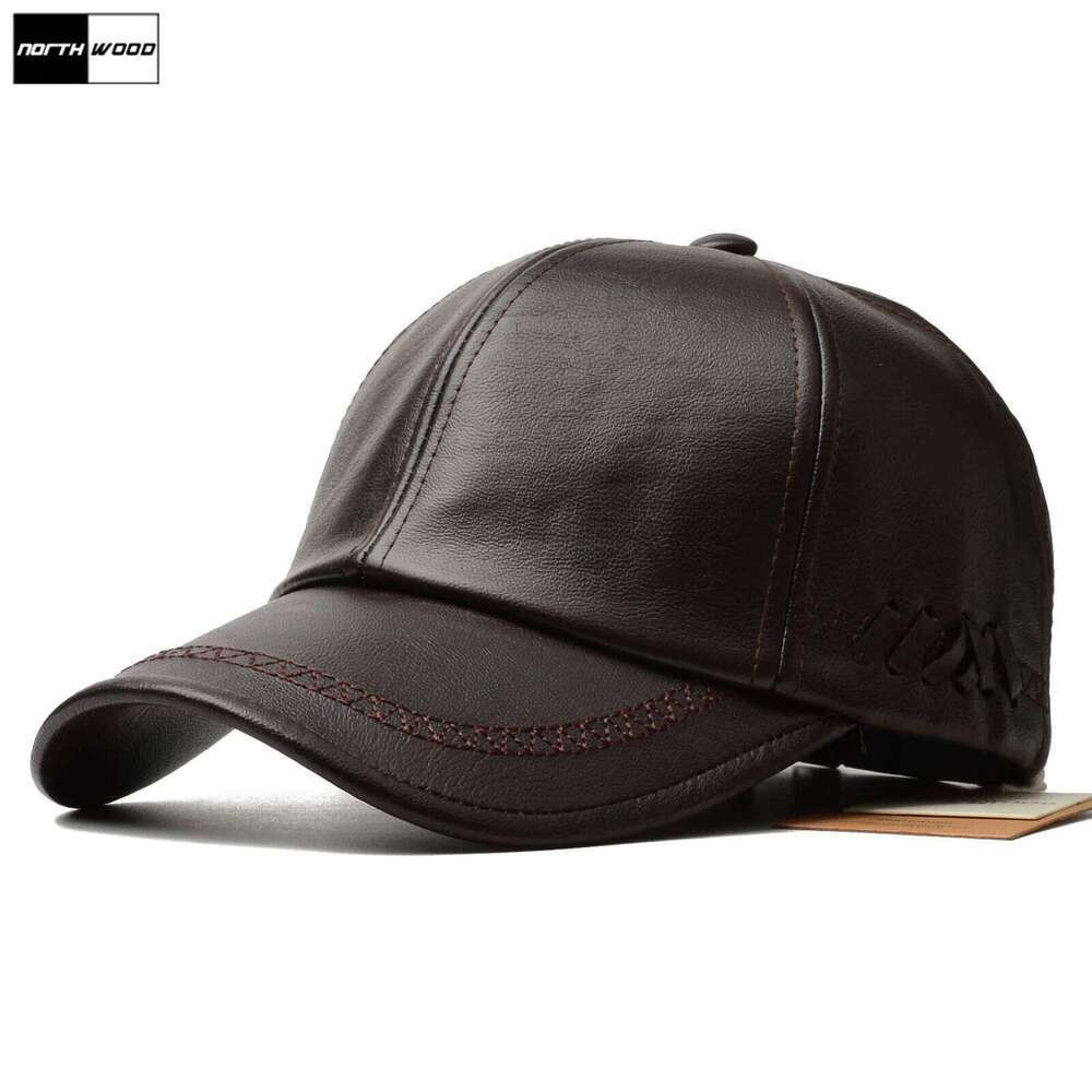 NORTHWOOD High-Quality Adjustable Faux Leather Baseball Cap Warm Medium Thickness Men's Snapback Hat for Autumn Winter Z260313