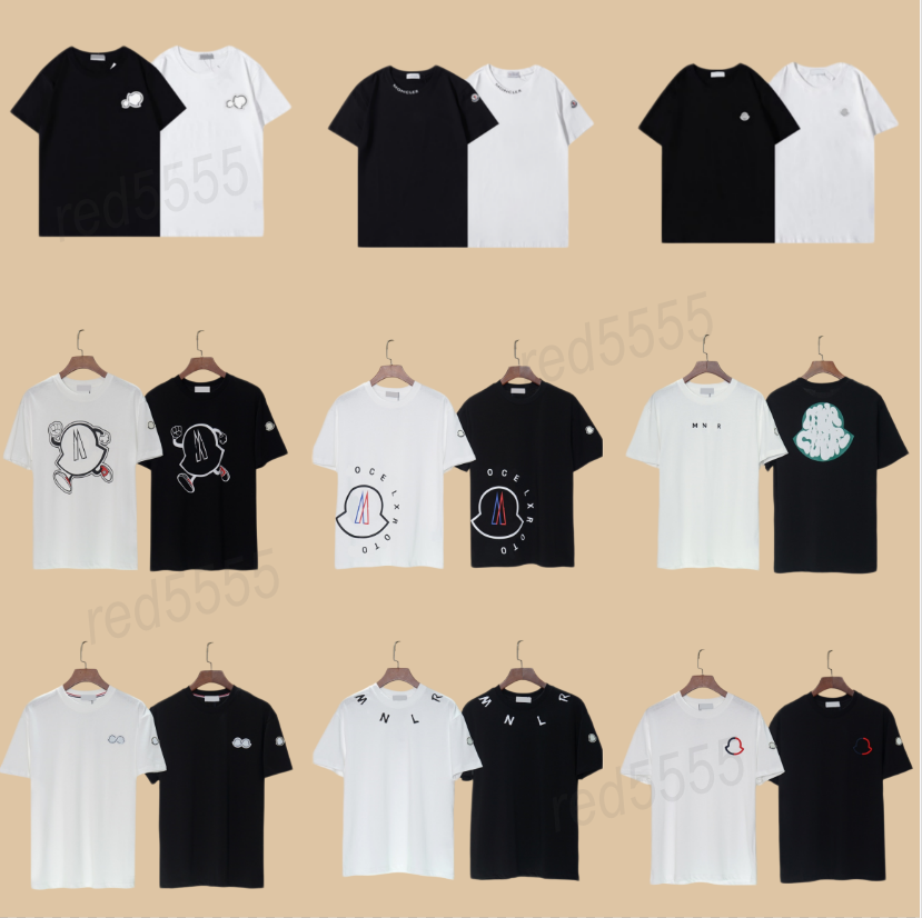 Designer MON Tee T Shirt with Logo Brand Tees womens mens T-shirt Cotton Summer Half Sleeved Couples Tees T-shirt Brand men T-Shirts