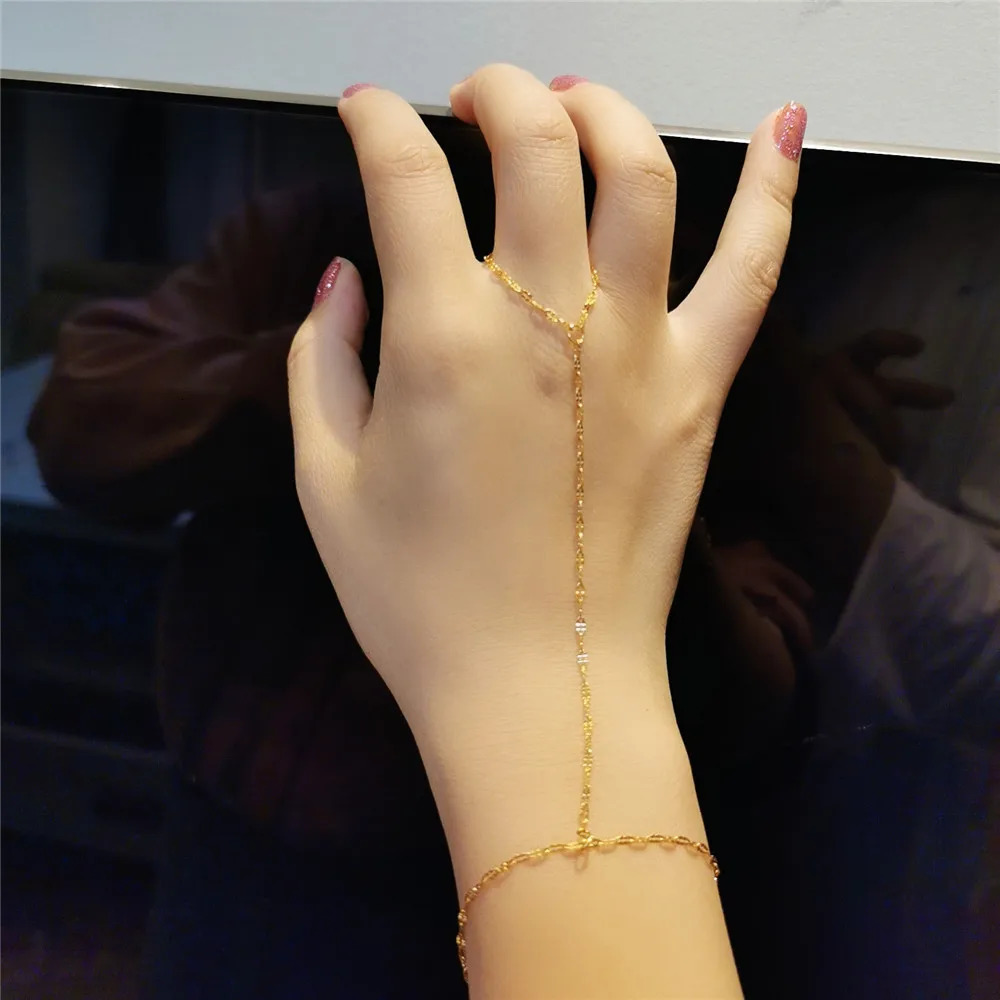 MinaMaMa Stainless Steel Wrist Chain Finger Bracelets For Women Fashion Finger Hand Chain Jewelry Gifts 260313