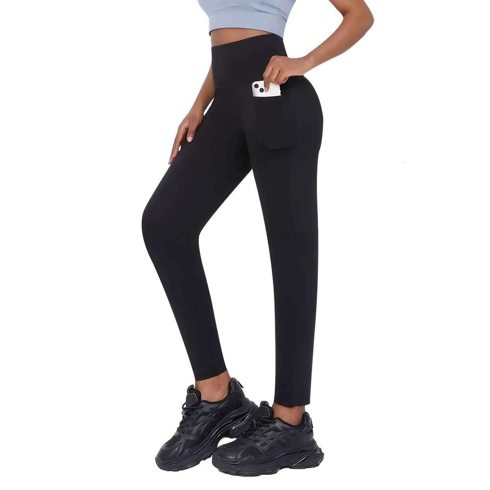 1PC Womens Plus Size High-Waisted Black Yoga Leggings, Flexible Stretchy Comfort, Ideal for Pilates Gym Running Hiking Fitness