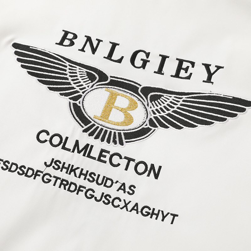 Luxury Brand Designer Clothes European-Style Men's Jacket, New Model With B Letter Bentley Heavy Embroidery, Slim-Fit Coat, Men's Cool And S