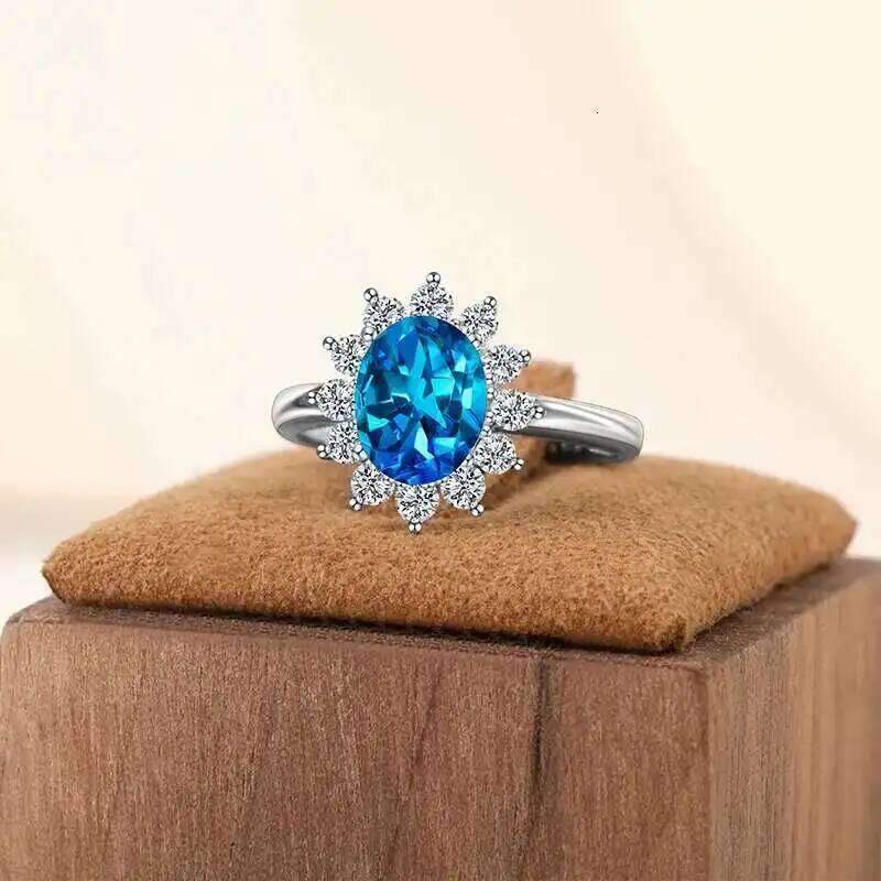 Gica Gema New Colors Gemstone Rings 925 Sterling Silver 7*9 Mm Flower Unique Design Romantic Fine Jewelry Fashion Wedding Gifts H260312