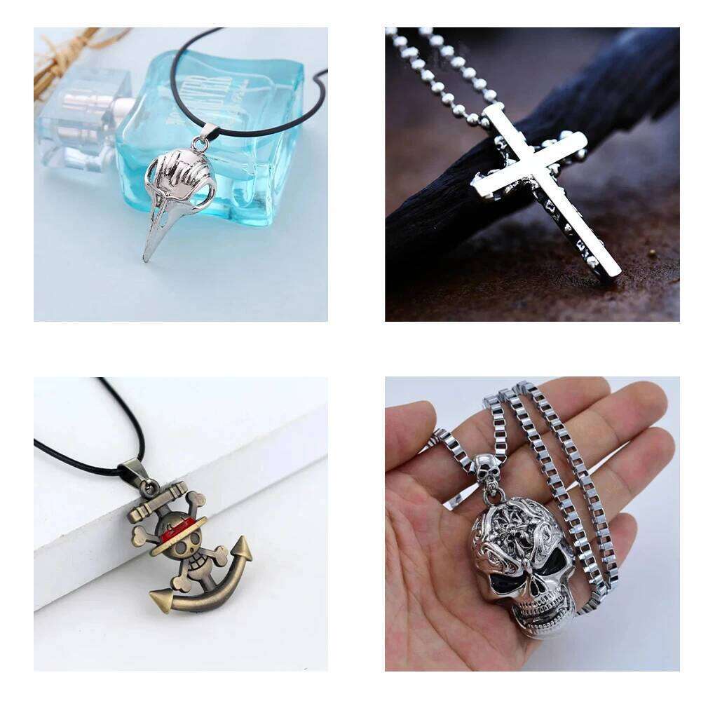 Europe The United States New Gothic Skull Men and Women Necklace Fashion Change Mix Punk Hip-hop Pendant H260312