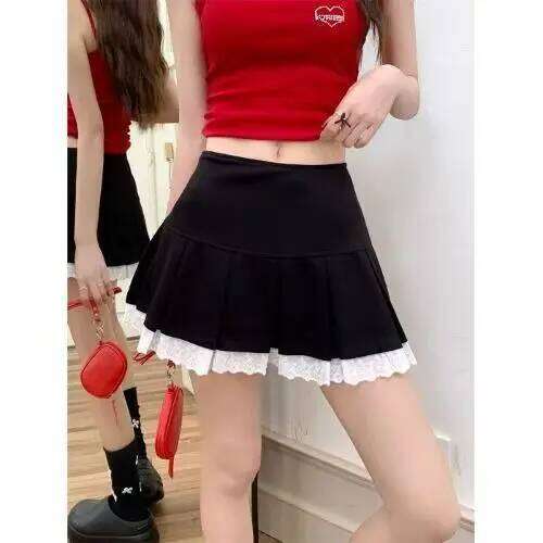 Flume edge short women wear high waist pleated pants a line summer new style skirt Z260314