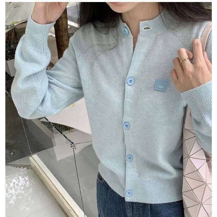 2025 Autumn New Thin Long-sleeved Slim Fit Cardigan Sweater Fashionable High-end Knitted Candy Colored Top for Women Z260313
