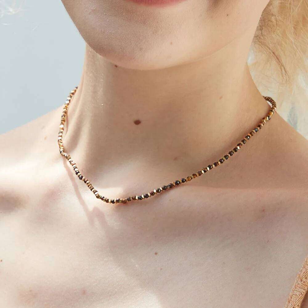 ZMZY Vintage Unique New Natural Stones Simple Choker Necklaces Women Beaded Collar Necklace Designer Jewelry Bijoux H260312