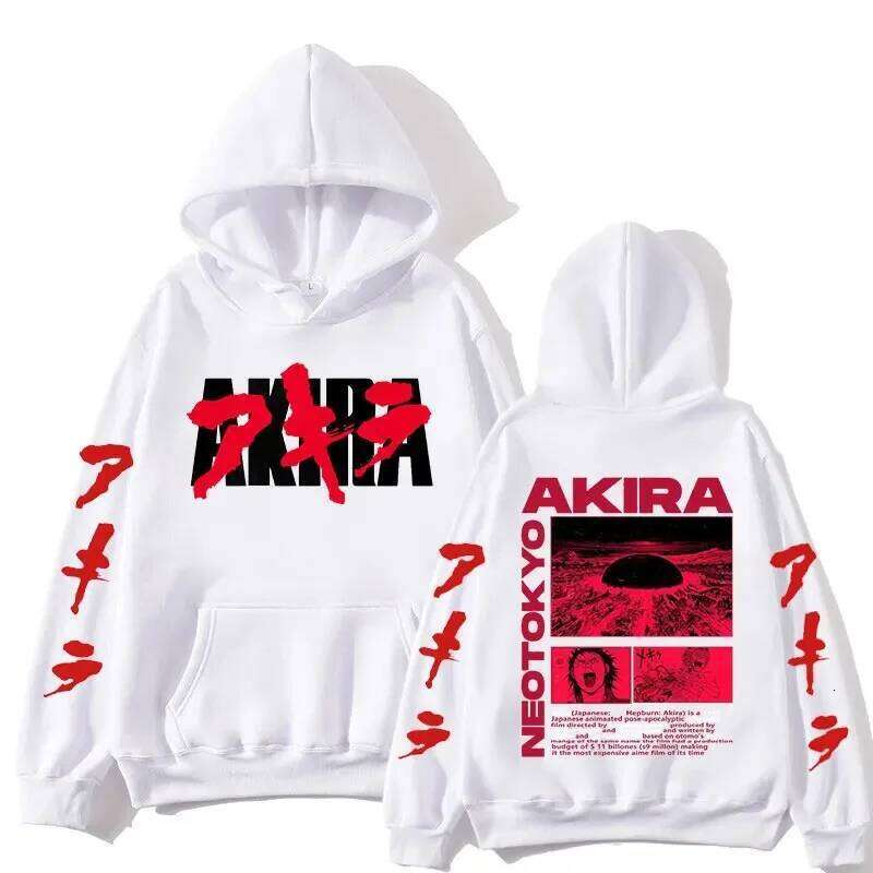 Anime Akira Print Hoodie Japanese Manga Oversized Y2k Men Women Street Hip Hop Long Sleeve Sweatshirt Fleece Warm Thick Pullover Z260315