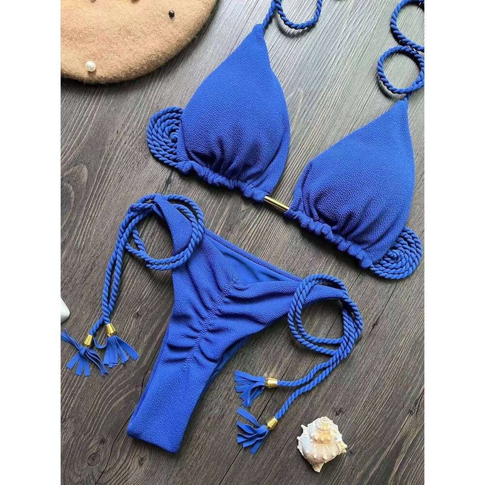 2024 Sexy Strap Bikini Women suit, 2 Piece Set Swimsuit, Brazilian Swimsuit Triangle, Push-up Y260303