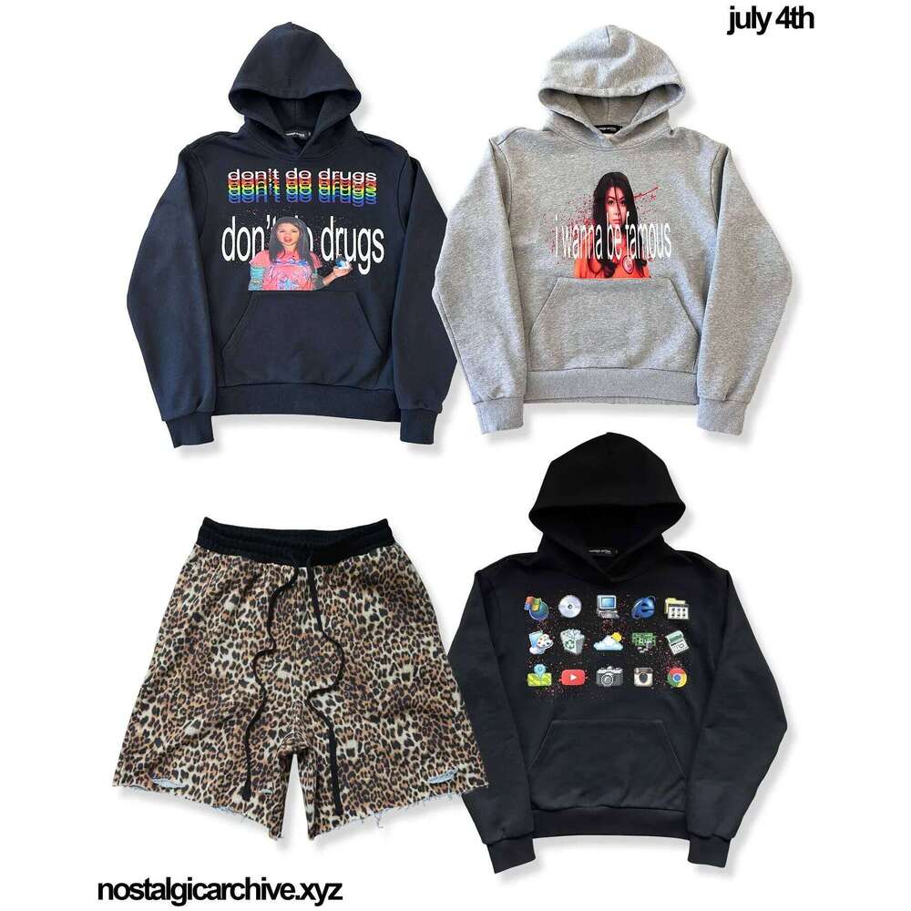 Harajuku Y2k Clothes Sweatshirt Tops Goth Casual Logo Print Hoodies Women Grunge Streetwear Zip UpOversized Hoodie Men Clothing Z260314