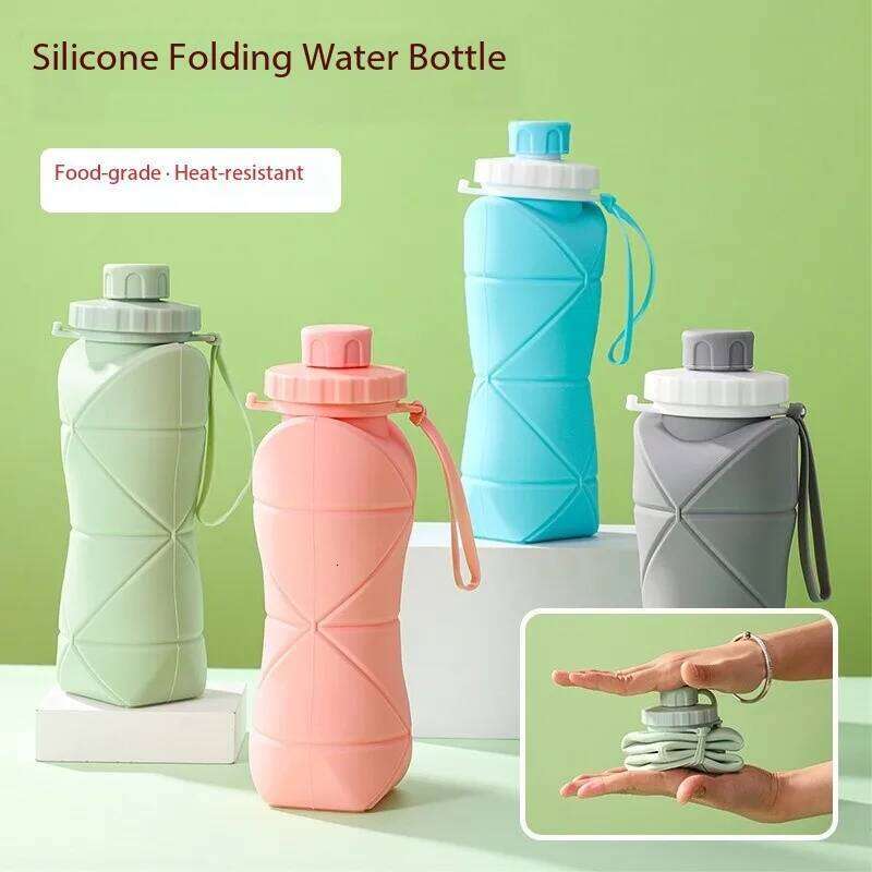 Silicone Folding Portable Outdoor Sports Travel Coffee Shockproof Car Water Cup Z260313