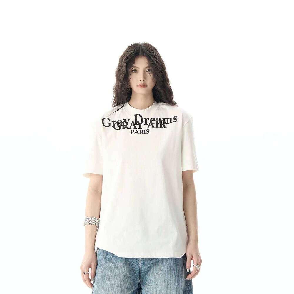 American style Street Letter Print T-shirt Women Summer New 100% Cotton Short sleeves Tee Casual comfort Y2k Top Female clothing Z260314