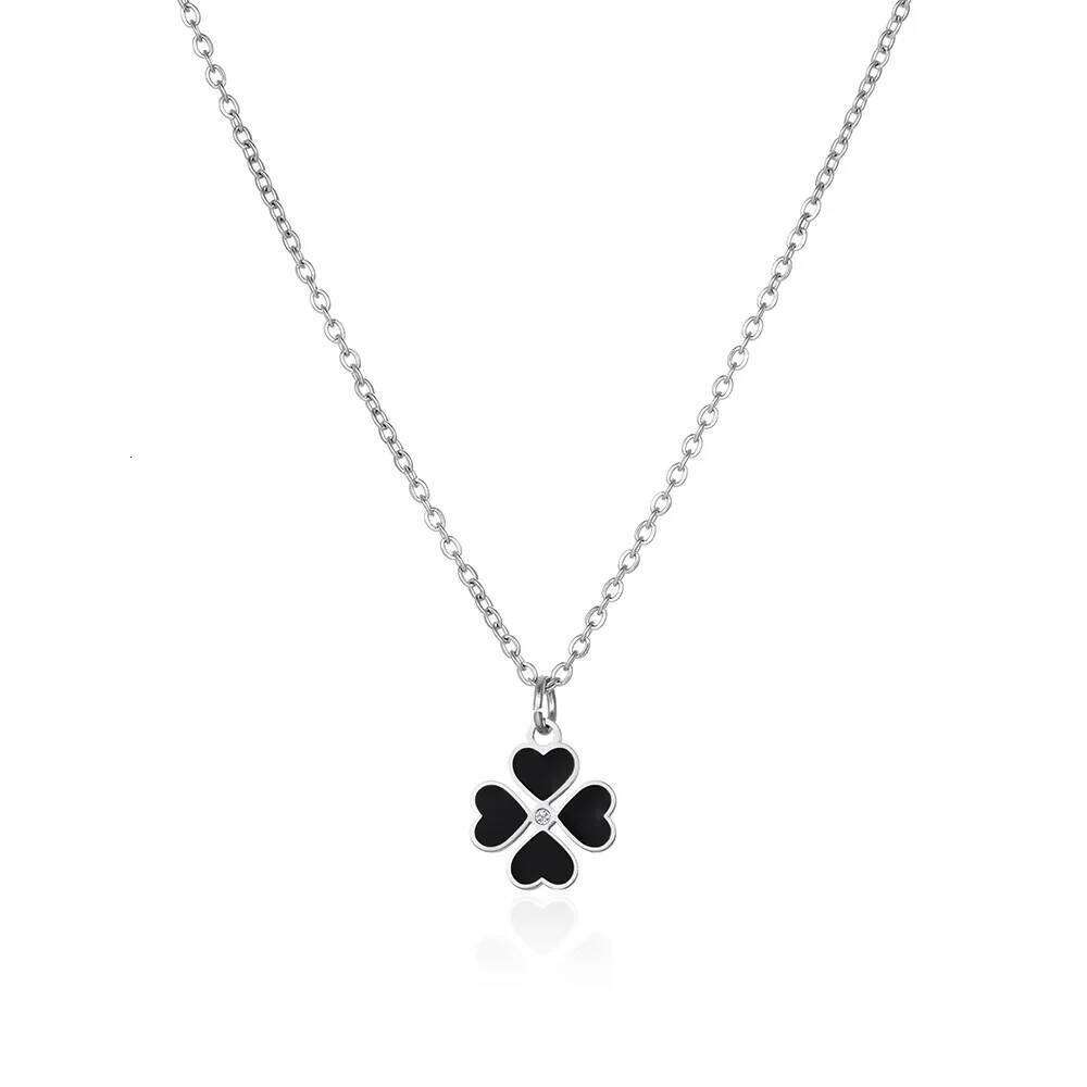 Stainless Steel Luck Cr Silver Color And Gold Plated Fashion Trend Pendant Necklace Jewelry Gift For Women H260312