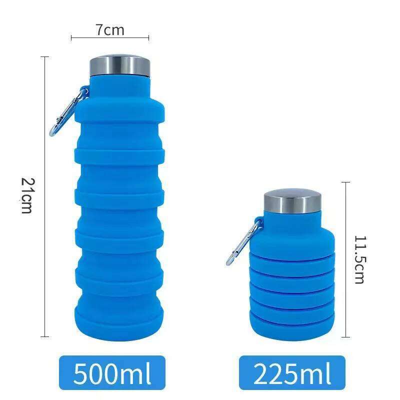 1pc Silicone Folding Sports Bottle Portable Outdoor Travel Water Cup Easy to Store Retractable Z260313