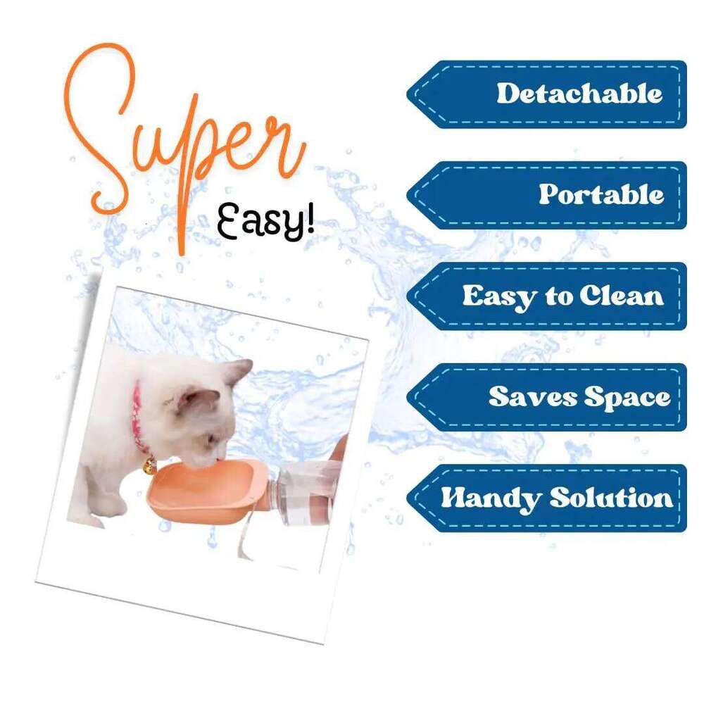 Attachment for Dogs Cats Travel Portable Dog Bottle Drinking Water Feeder Pet Supplies 26W0313