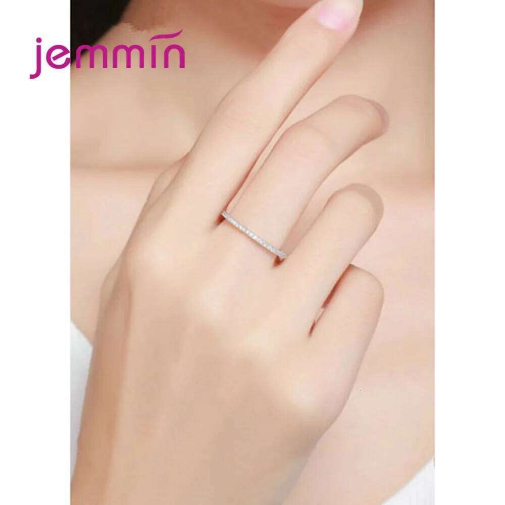 Brand Jewelry Cubic Zirconia Unique Shaped 925 Sterling Silver Rings For Women Wedding Engagement Size 5 6 7 8 9 10 H260312