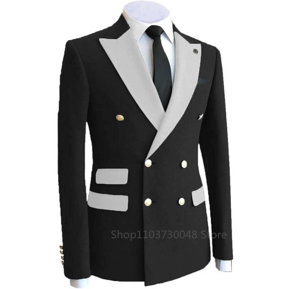 Wedding Men Suits XS-6XL Blazer Bridegroom Business Groom Wear Tuxedo Jacket Formal Costume Homme Party Double Breasted Coat M260313