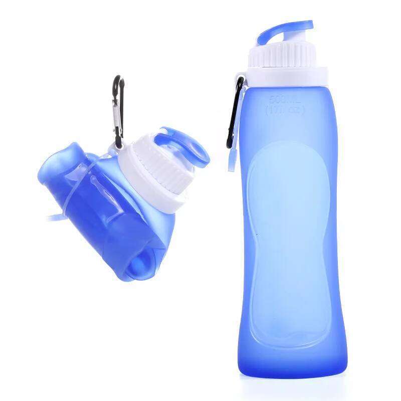 500ml Portable Foldable Cup Student Soft Silicone Outdoor Sports Cycling Water Bottle Z260314