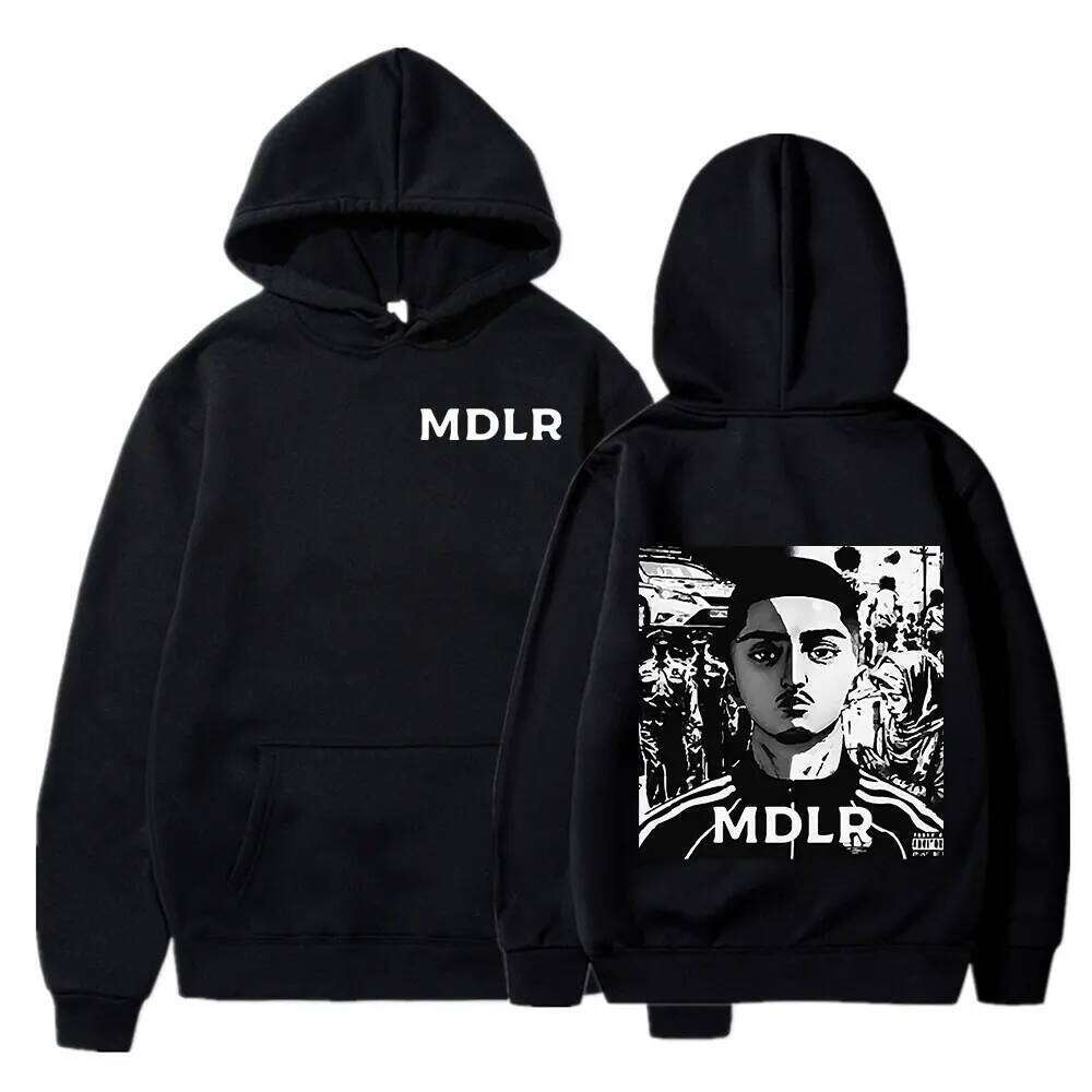 Morad MDLR rapper pattern hoodie adult women's hip-hop sweatshirt men's autumn and winter retro loose street pullover Z260314