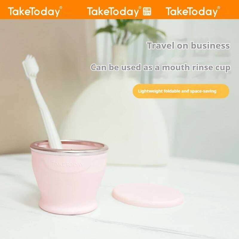 Foldable Portable Silicone Outdoor Camping Travel Compressed MouthwashTourist Water Cup High-temperature Resistant Z260313