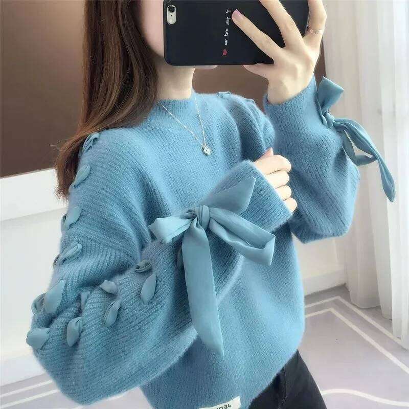 2024 New Turtleneck Sweater Autumn Winter Knitted Pullovers Women Sweaters Casual Loose Long Sleeve Female Jumper Z260313