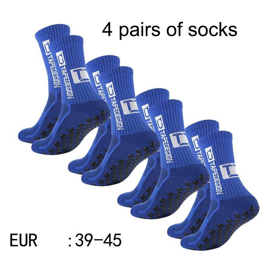 4 pairs of new TC mid tube glued football socks for sports training and competition non slip and breathable socks D260313