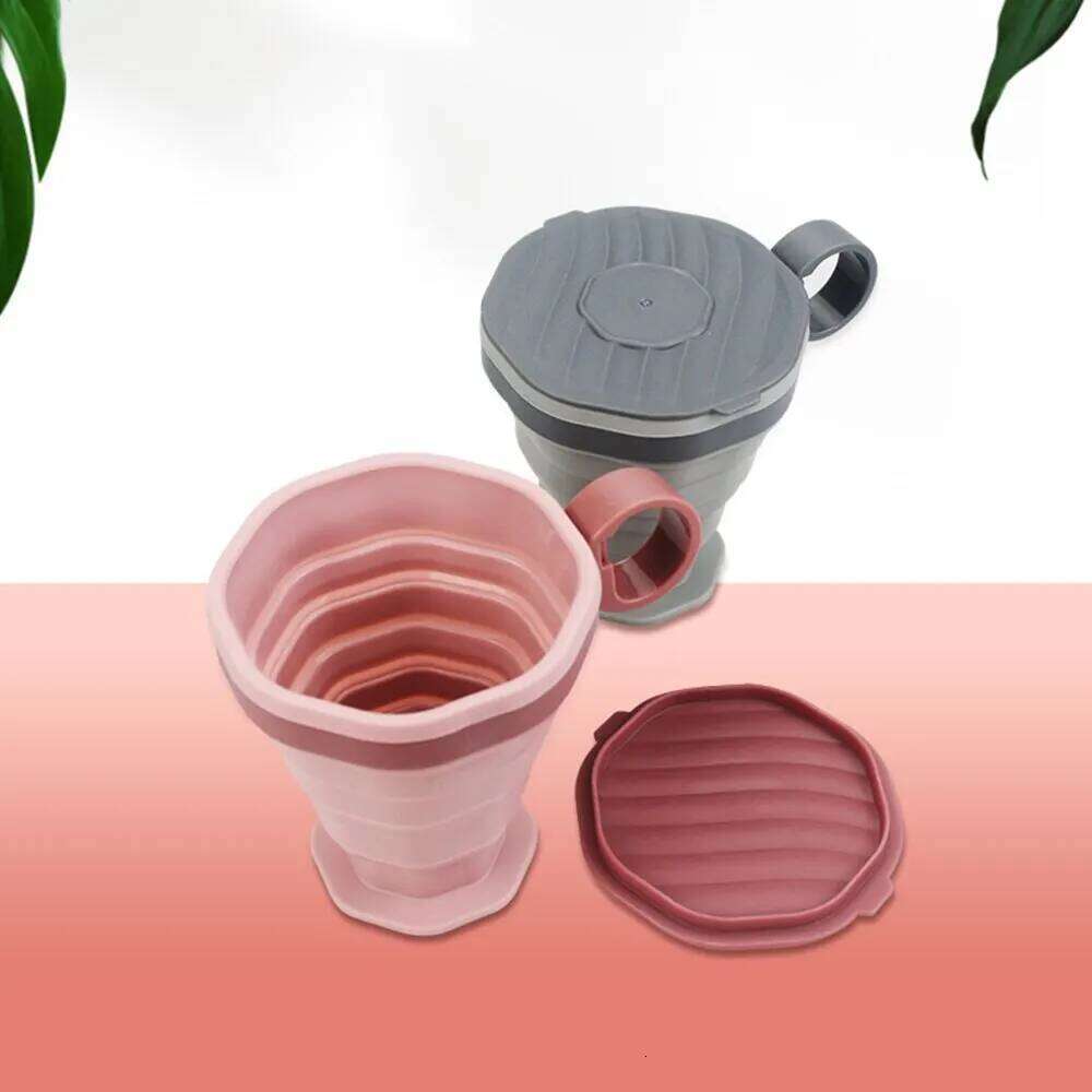 New Coffee Portable Outdoor Folding Water Travel Carrying with Lid Mouthwash Cup Z260314