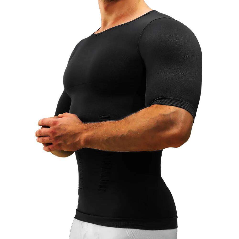 Men's Slimming Shapewear Posture Vest Abdomen Trimmer Compression Body Modeling Fat Burning Chest Tummy Shirts Corset 26Y0313