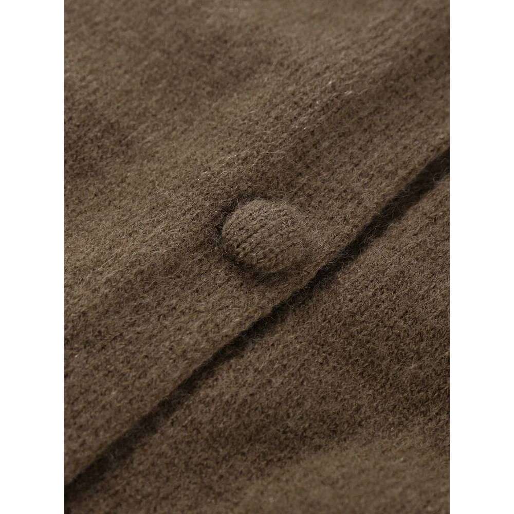 Casual Solid Knitted Cardigan Women O-neck Long Sleeve Single-breasted Pocket Sweater 2025 Autumn Lady Daily Knitwear Z260313