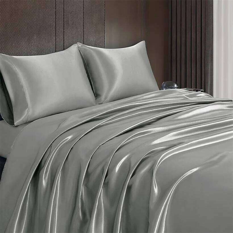 100% Mulberry Bedding Solid Color Natural Silk Duvet Cover Twin King Queen Size 3pcs/4pcs/5pcs Bed Sheet Set H260312 - view 6