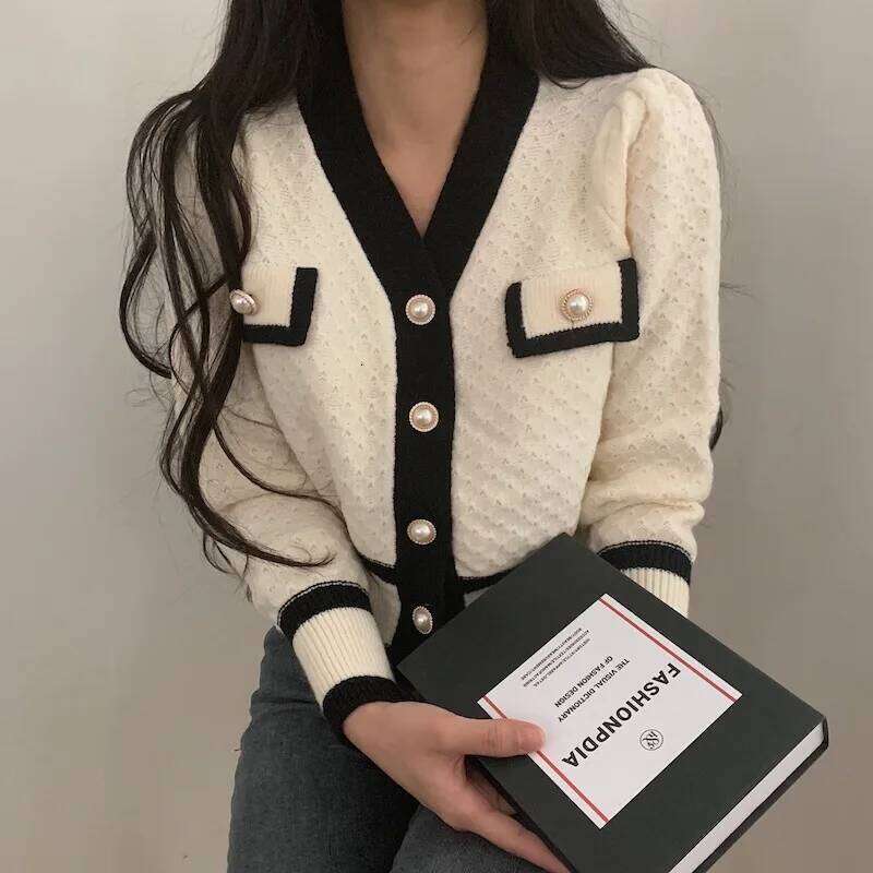 Retro Women Cardigan Jacket Autumn Winter Women's Knitted Sweater Single-breasted Long Sleeve Knitwear Outerwear Z260313