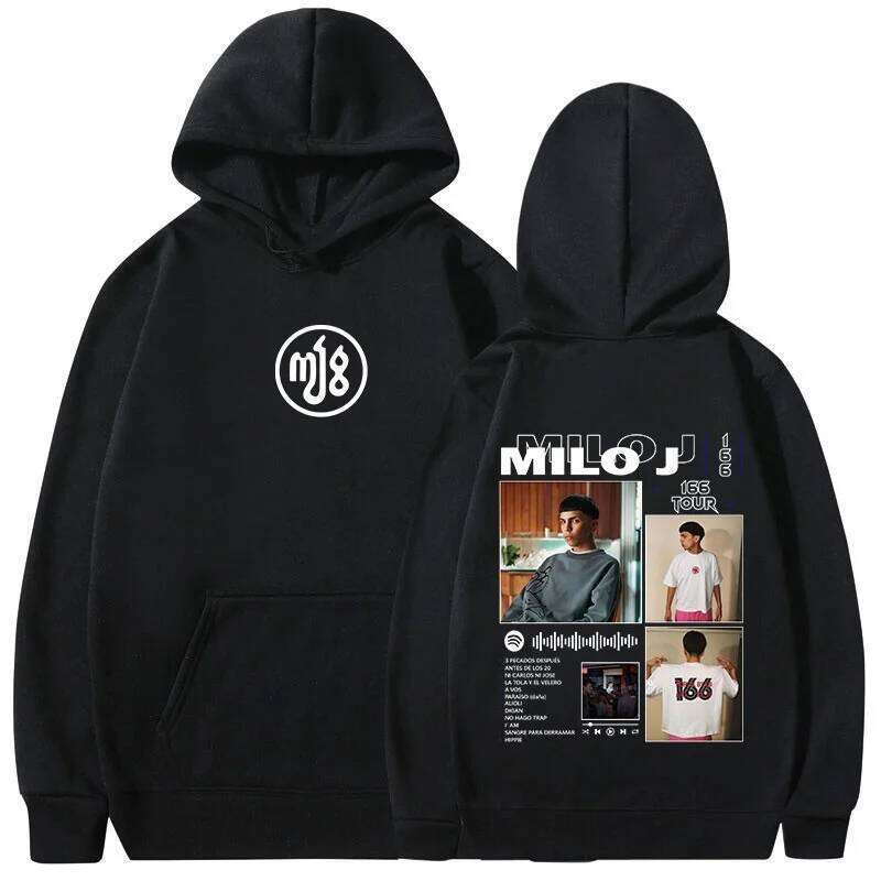 Rap Singer Milo J 166 Album Tour Merch Hoodie 2025 Autumn/winter Men Women Harajuku Hip-hop Pure Cotton Oversized Pullover Z260314
