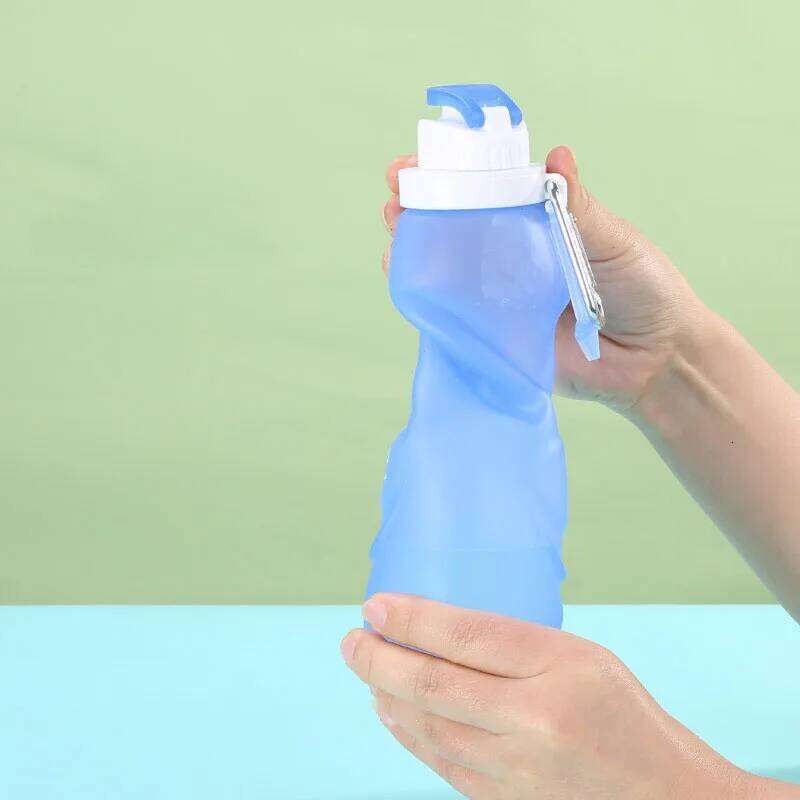 500ml Portable Foldable Cup Student Soft Silicone Outdoor Sports Cycling Water Bottle Z260314