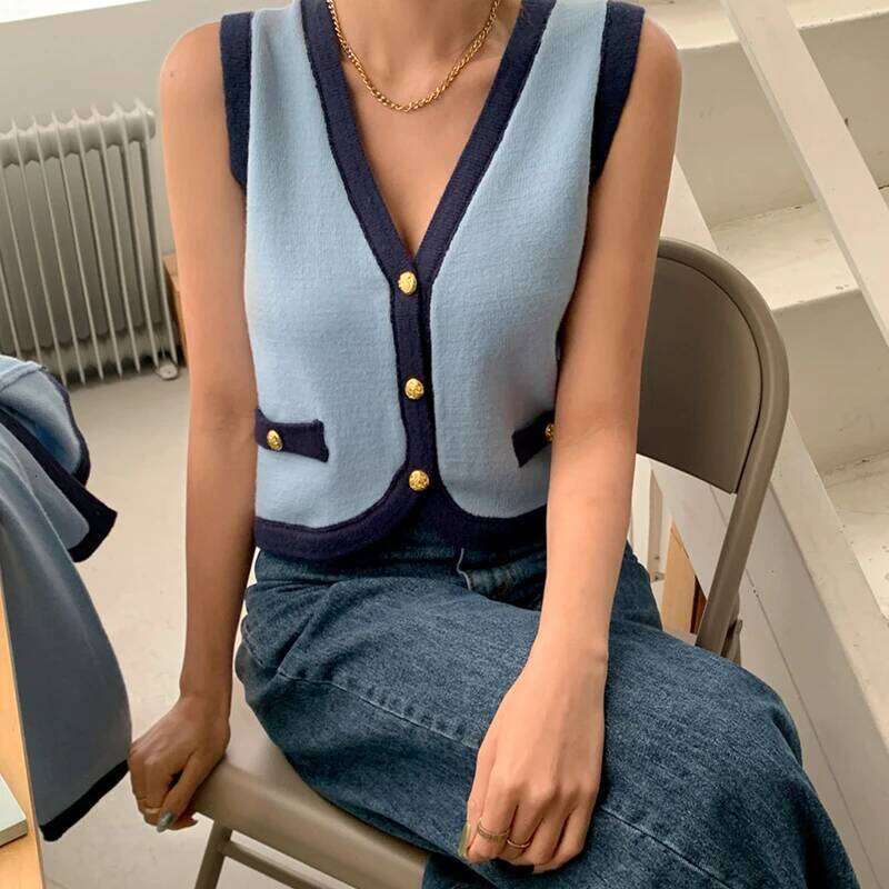 New High Quality Spring Knitted Long Sleeve V-neck Cardigan Coat + Sexy Short Camisole Crop Top Sweater Two Piece Sets Elegant Z260313