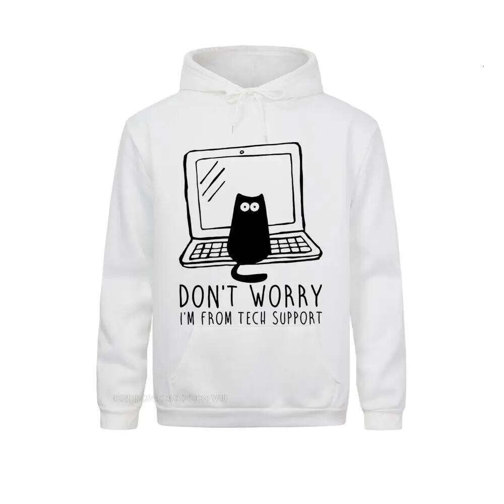 Men's I'm From Tech Support Sweater Cats Geek Programming Engineering Software Engineer Cotton Funny Oversized Hoodie Z260314