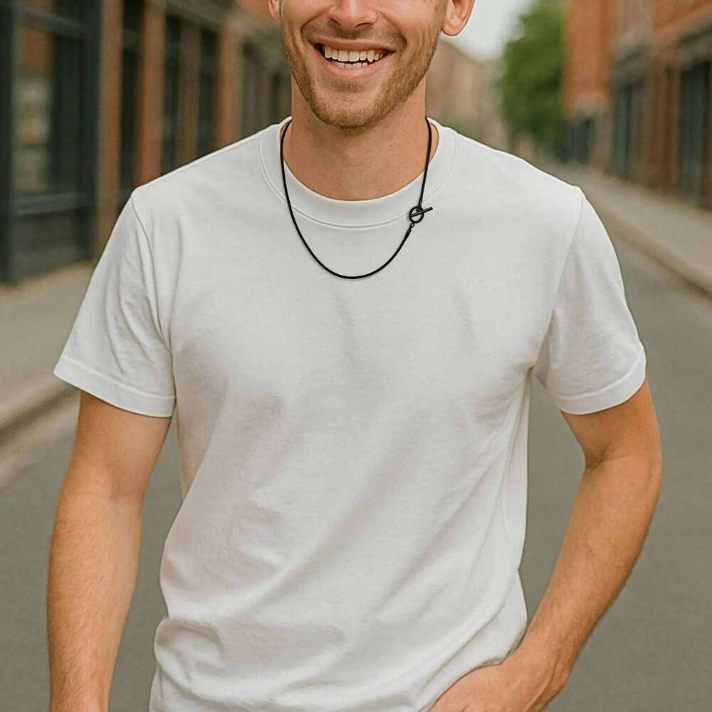 Vnox Stainless Steel Round Snake Necklace 50cm, 2mm Width OT Toggle Chain Link Collar, Minimalist Jewelry Gift for Men Him H260312