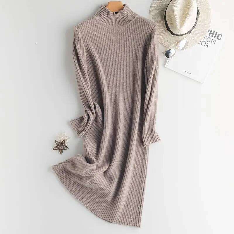 Casual Aesthetic Maxi Sweater Dress for Women Winter Loose Woman Robe Long Vintage Dresses Knitted Bodycon Korean Fashion White Z260313