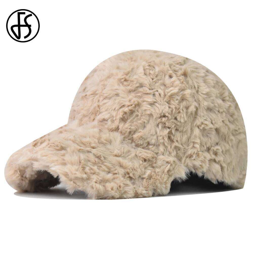 FS Winter Warm Baseball Caps For Men Stylish Khaki Pink Thick Plush Women Hat Outdoor Windproof Trucker Cap Casquette Homme 2025 Z260314